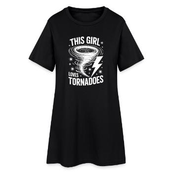 Tornado Sayings Tornadoes Funny Tornado Gift - Women’s T-Shirt Dress - black - Front