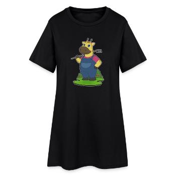Ferme des Girafes Harke - Robe T-shirt Femme - noir - Devant