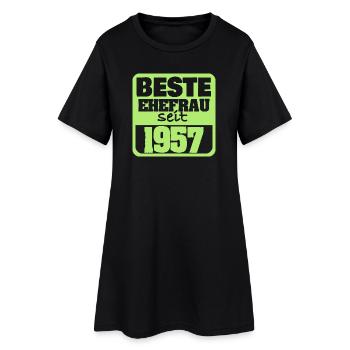 En amour 1957 - Robe T-shirt Femme - noir - Devant