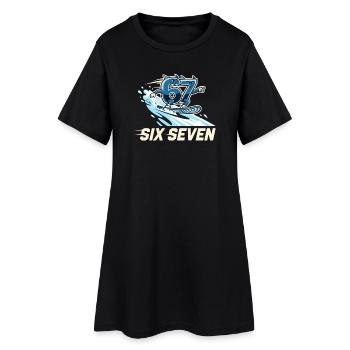 67 Meme Snowboard Winter Sports - Women’s T-Shirt Dress - black - Front