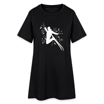 Ski alpin Sports d’hiver Ski nordique - Robe T-shirt Femme - noir - Devant