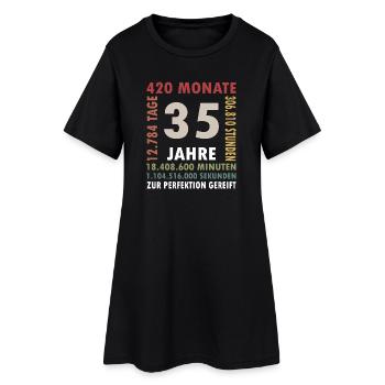 Compte à rebours de 35 ans de vie - Robe T-shirt Femme - noir - Devant