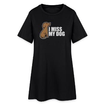 Mon chien Dog Amamant Dog Love Logo de blague - Robe T-shirt Femme - noir - Devant