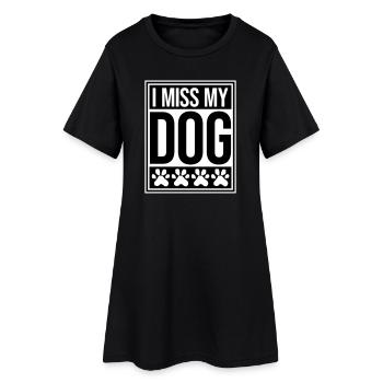 Mon chien Dog Amamant Dog Love Logo de blague - Robe T-shirt Femme - noir - Devant
