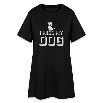 Mon chien Dog Amamant Dog Love Logo de blague - Robe T-shirt Femme - noir - Devant