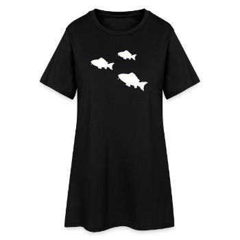 Pisces Tropical Fish Silhouette - Women’s T-Shirt Dress - black - Front