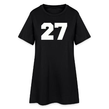 Numéro 27 - Robe T-shirt Femme - noir - Devant