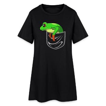 Frog Tree Frog - Women’s T-Shirt Dress - black - Front
