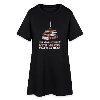 Books and Quills Slam Echoes - Women’s T-Shirt Dress - black - Front