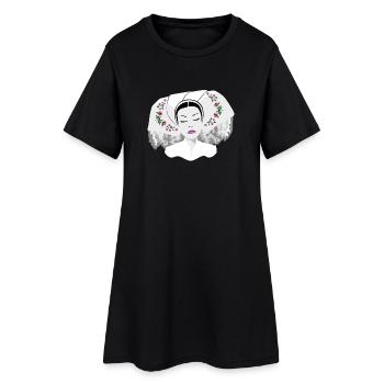 DELNJOSERBOWKA - dark - Frauen T-Shirt-Kleid - Schwarz - Vorne