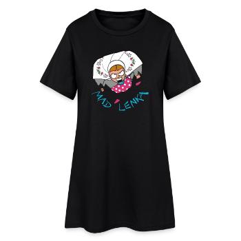 MADLENKA - DS - Frauen T-Shirt-Kleid - Schwarz - Vorne