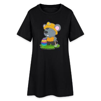 Maus Ostern Bergbau - Frauen T-Shirt-Kleid - Schwarz - Vorne
