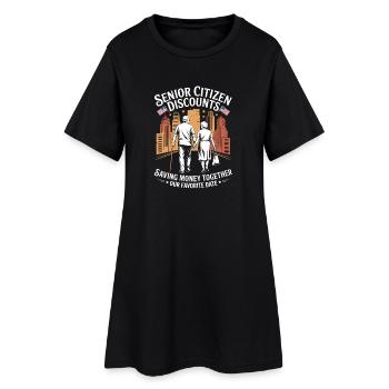 Humor for Seniors Savings Jokes Retirement Life - Women’s T-Shirt Dress - black - Front