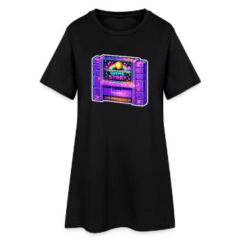 Néon Retro Arcade Start - Robe T-shirt Femme - noir - Devant