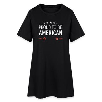 Proud to be American – Retro Stars - Women’s T-Shirt Dress - black - Front