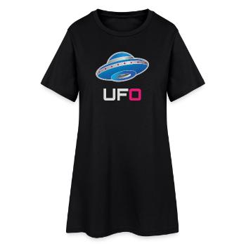 OVNI Futuriste Neon - Robe T-shirt Femme - noir - Devant