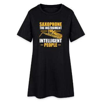 Saxophone, l’instrument, saxophoniste - Robe T-shirt Femme - noir - Devant
