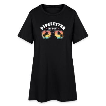 Tuyau de serrurier industriel - Robe T-shirt Femme - noir - Devant