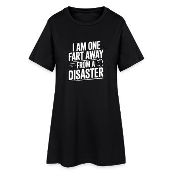Je suis à un pet d’un désastre - Robe T-shirt Femme - noir - Devant