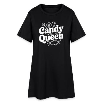 Reine des Bonbons - Robe T-shirt Femme - noir - Devant
