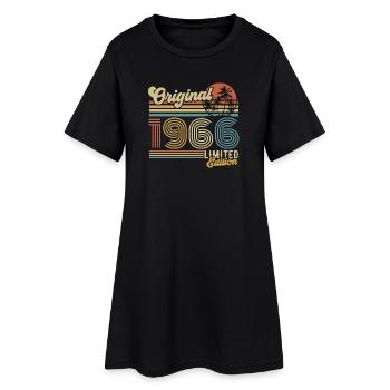 1966 Jahrgang Vintage Geburtstag Geschenk Retro - Frauen T-Shirt-Kleid - Schwarz - Vorne