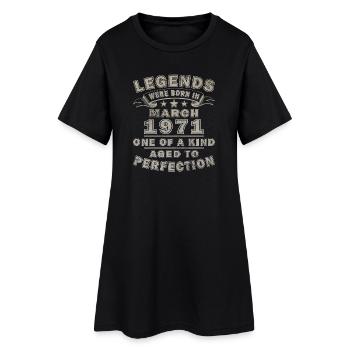 Mars 1971 Né mars 1971 - Robe T-shirt Femme - noir - Devant