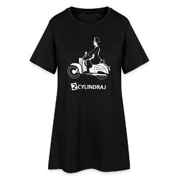 2 CYLINDRAJ - white - - Frauen T-Shirt-Kleid - Schwarz - Vorne