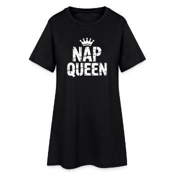 Nap Queen Crown - Women’s T-Shirt Dress - black - Front