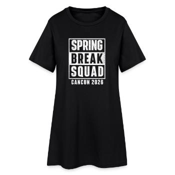 Équipe de vacances de printemps Cancún Croisière Voyage des Filles 2026 - Robe T-shirt Femme - noir - Devant