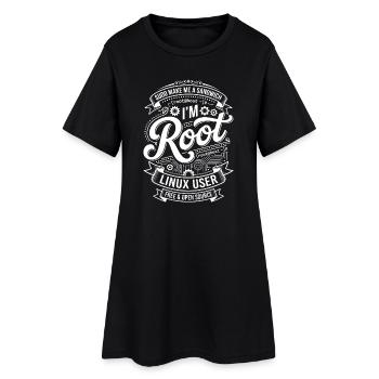 Ich bin Root – Linux User - Frauen T-Shirt-Kleid - Schwarz - Vorne