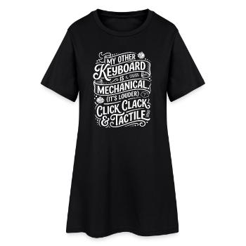 Mon autre clavier est mécanique - Robe T-shirt Femme - noir - Devant