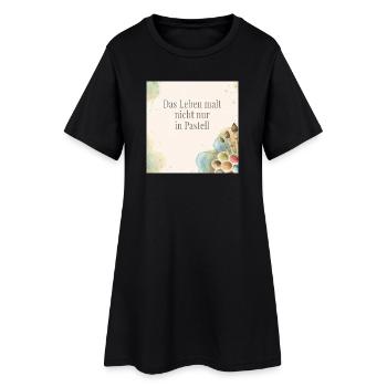 La vie ne se contente pas de peindre aux pastels - Robe T-shirt Femme - noir - Devant