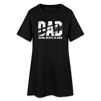 Dad The Man The Myth Legend - Frauen T-Shirt-Kleid - Schwarz - Vorne