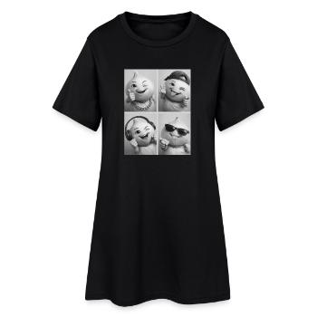 OIGNON - Robe T-shirt Femme - noir - Devant