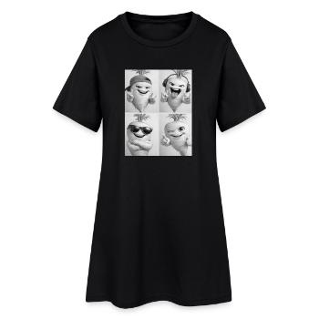 Navet - Robe T-shirt Femme - noir - Devant