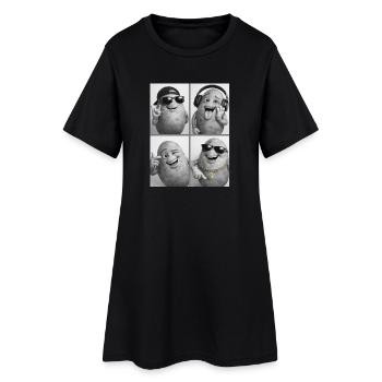 Pomme de terre - Robe T-shirt Femme - noir - Devant