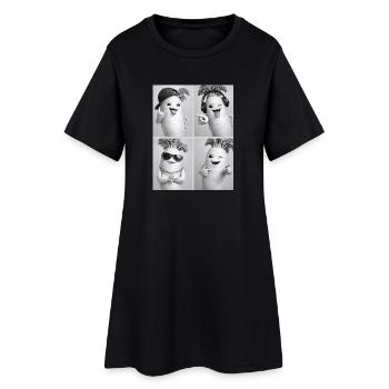 Radis Daikon - Robe T-shirt Femme - noir - Devant