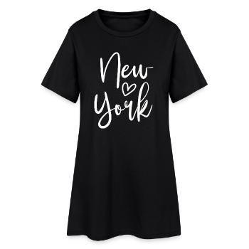 New York Heart Women's Love New York - Frauen T-Shirt-Kleid - Schwarz - Vorne