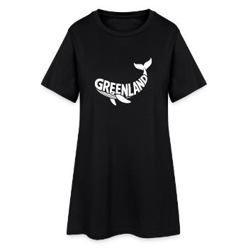 Greenland Whale Lettering - Women’s T-Shirt Dress - black - Front