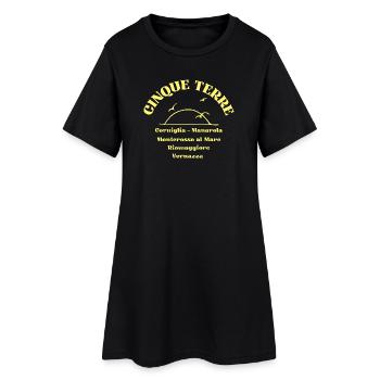 Crête côtière des Cinque Terre - Robe T-shirt Femme - noir - Devant