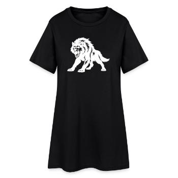 Silhouette de loup - Robe T-shirt Femme - noir - Devant