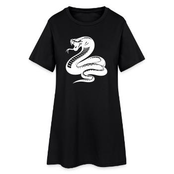 Silhouette du python serpent - Robe T-shirt Femme - noir - Devant