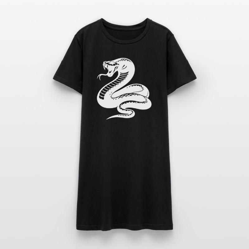 Snake Python Silhouette Women’s T-Shirt Dress