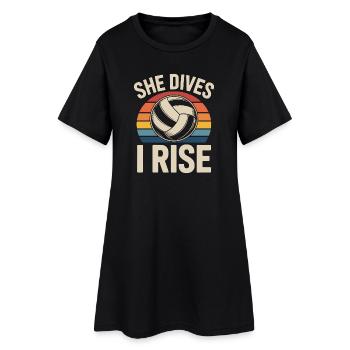 Drôle de cadeau de volley-ball en prononçant le volley-ball - Robe T-shirt Femme - noir - Devant