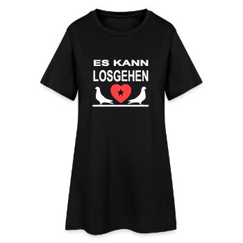 Colombes - Robe T-shirt Femme - noir - Devant