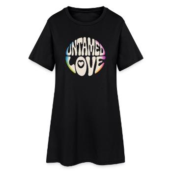 Lettrage rétro d’Untamed Love - Robe T-shirt Femme - noir - Devant