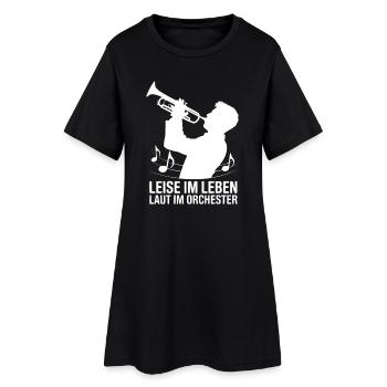 Trompette - Silence dans la vie Bruyant dans l’orchestre - Robe T-shirt Femme - noir - Devant