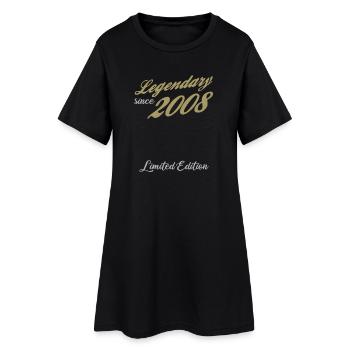 18. Geburtstag Legendary Since 2008 vintage - Frauen T-Shirt-Kleid - Schwarz - Vorne