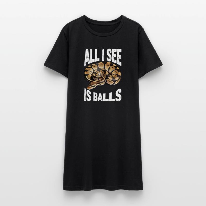 Königspython Schlangen Liebhaber Terrarium Python Frauen T-Shirt-Kleid