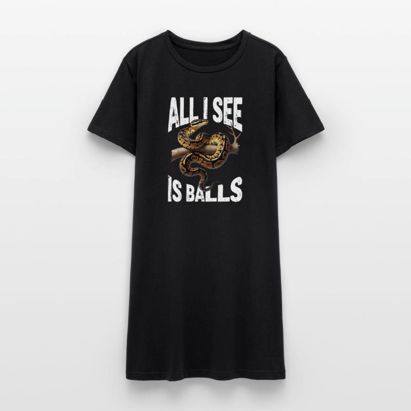 Königspython Schlangen Liebhaber Terrarium Python Frauen T-Shirt-Kleid